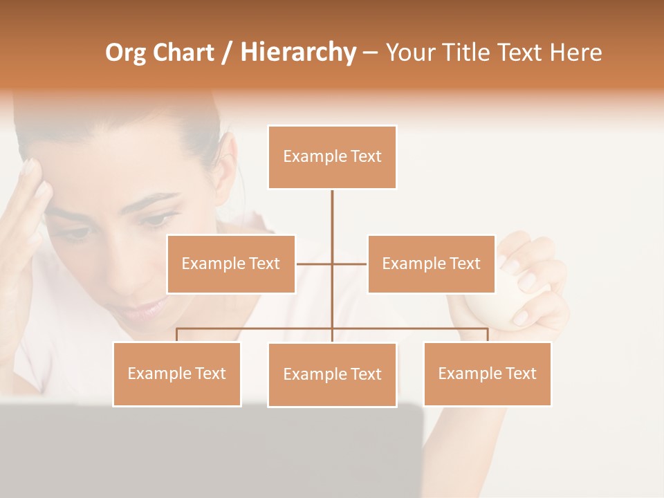 Human Face Young Woman Business PowerPoint Template