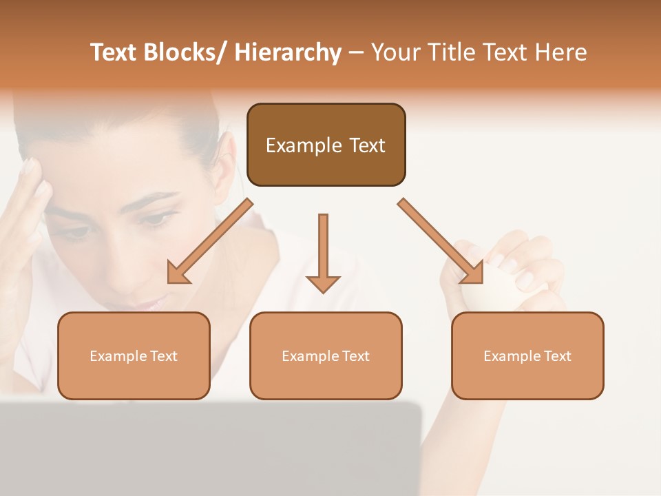 Human Face Young Woman Business PowerPoint Template