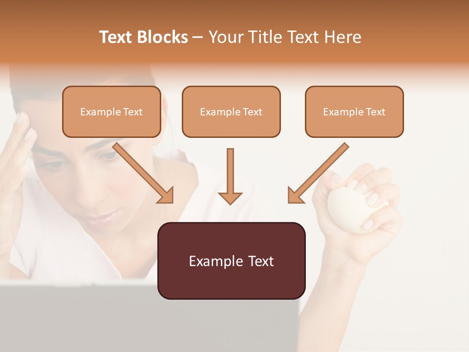 Human Face Young Woman Business PowerPoint Template