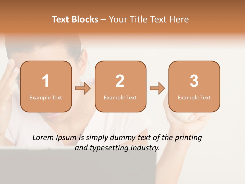 Human Face Young Woman Business PowerPoint Template