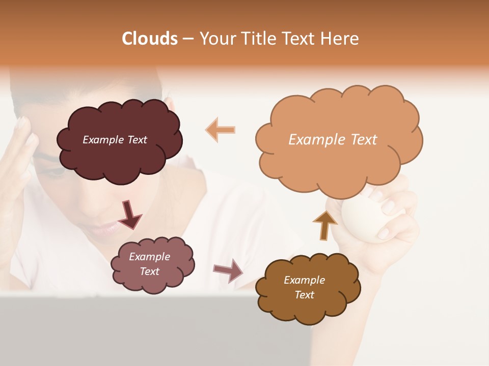 Human Face Young Woman Business PowerPoint Template