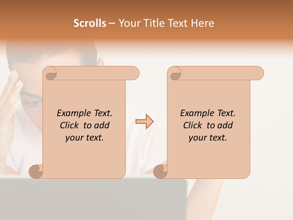 Human Face Young Woman Business PowerPoint Template