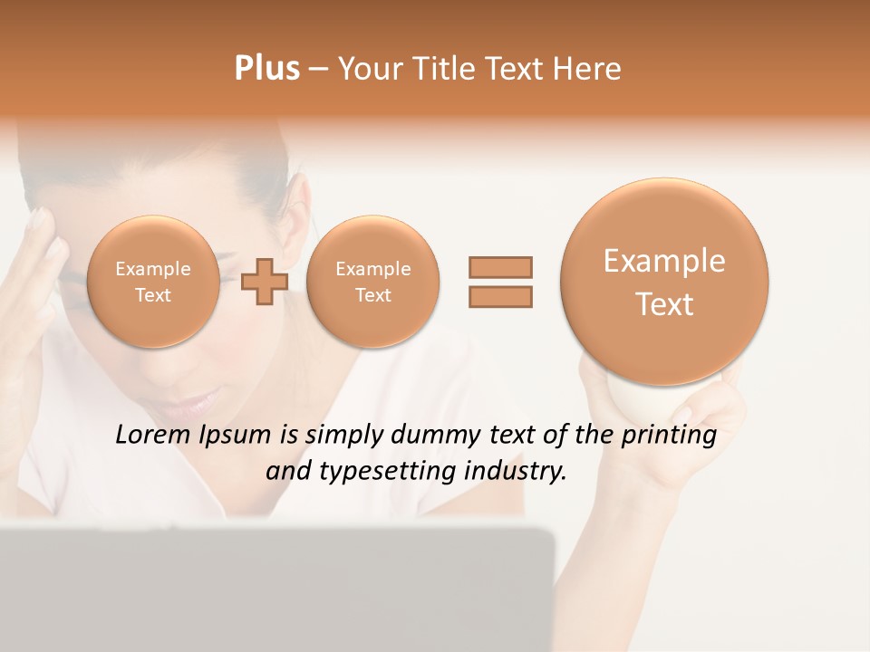 Human Face Young Woman Business PowerPoint Template