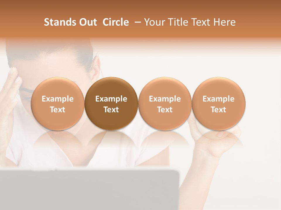 Human Face Young Woman Business PowerPoint Template