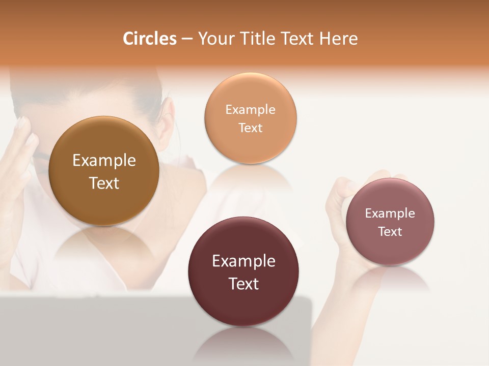 Human Face Young Woman Business PowerPoint Template