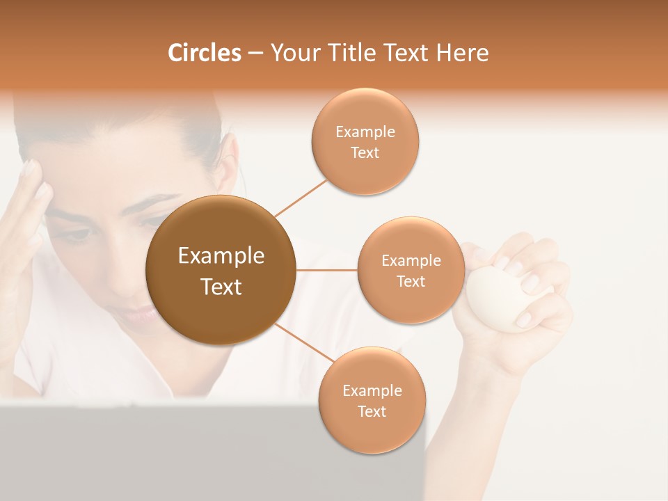 Human Face Young Woman Business PowerPoint Template