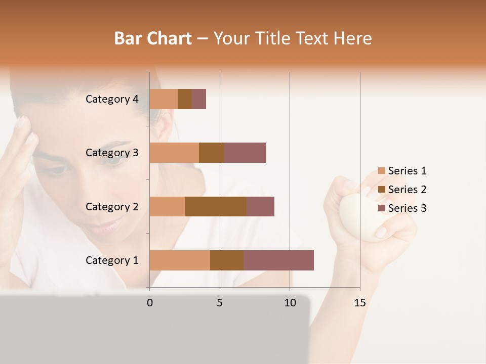 Human Face Young Woman Business PowerPoint Template