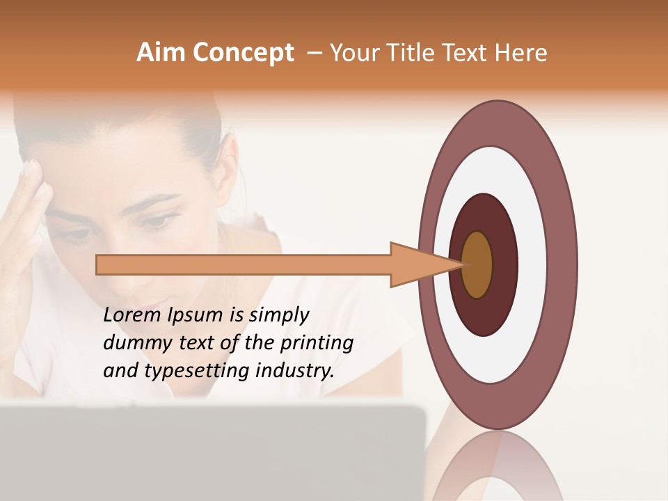 Human Face Young Woman Business PowerPoint Template