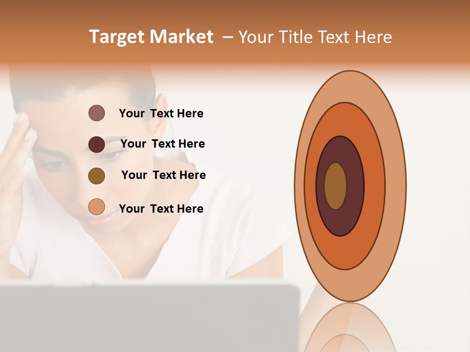 Human Face Young Woman Business PowerPoint Template