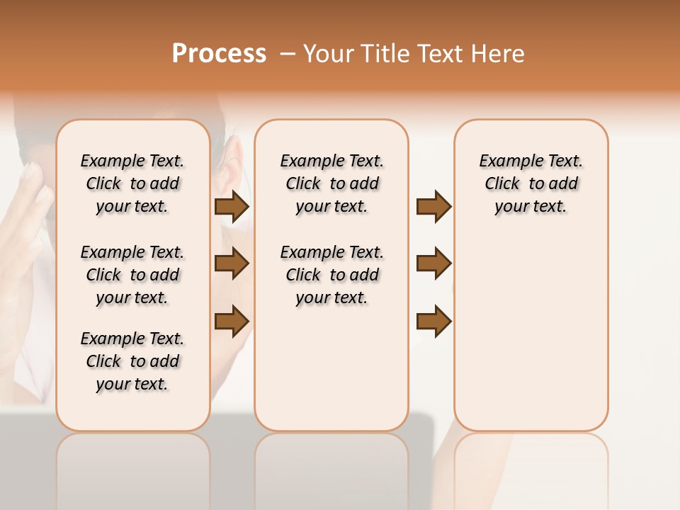 Human Face Young Woman Business PowerPoint Template