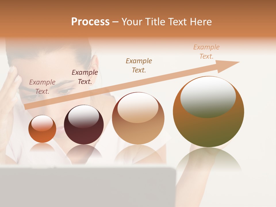 Human Face Young Woman Business PowerPoint Template