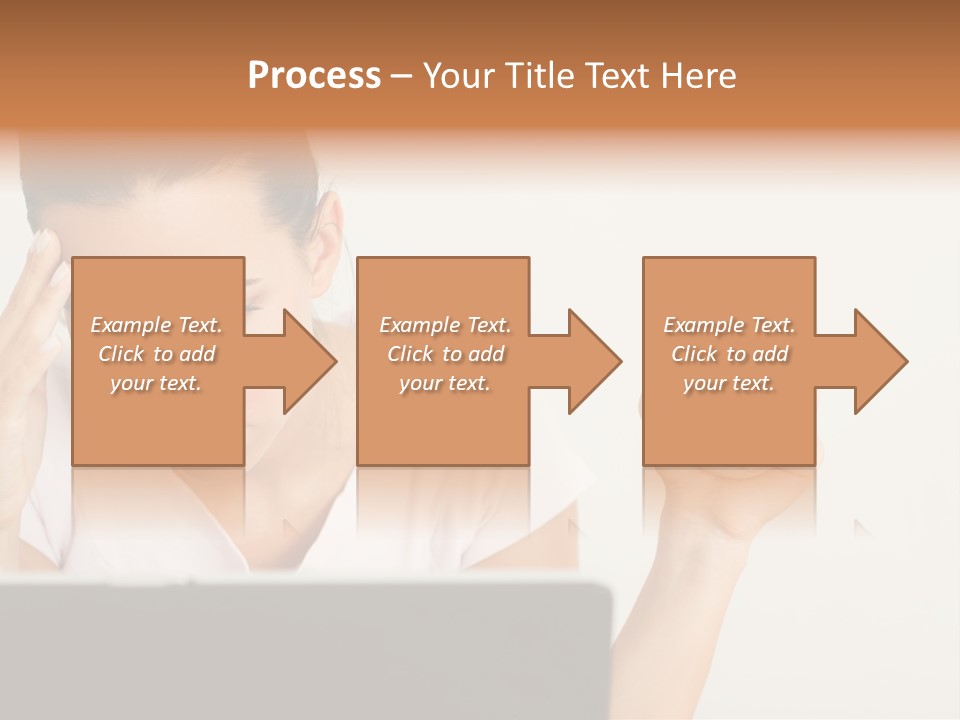 Human Face Young Woman Business PowerPoint Template