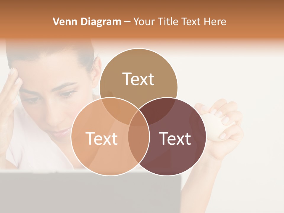 Human Face Young Woman Business PowerPoint Template