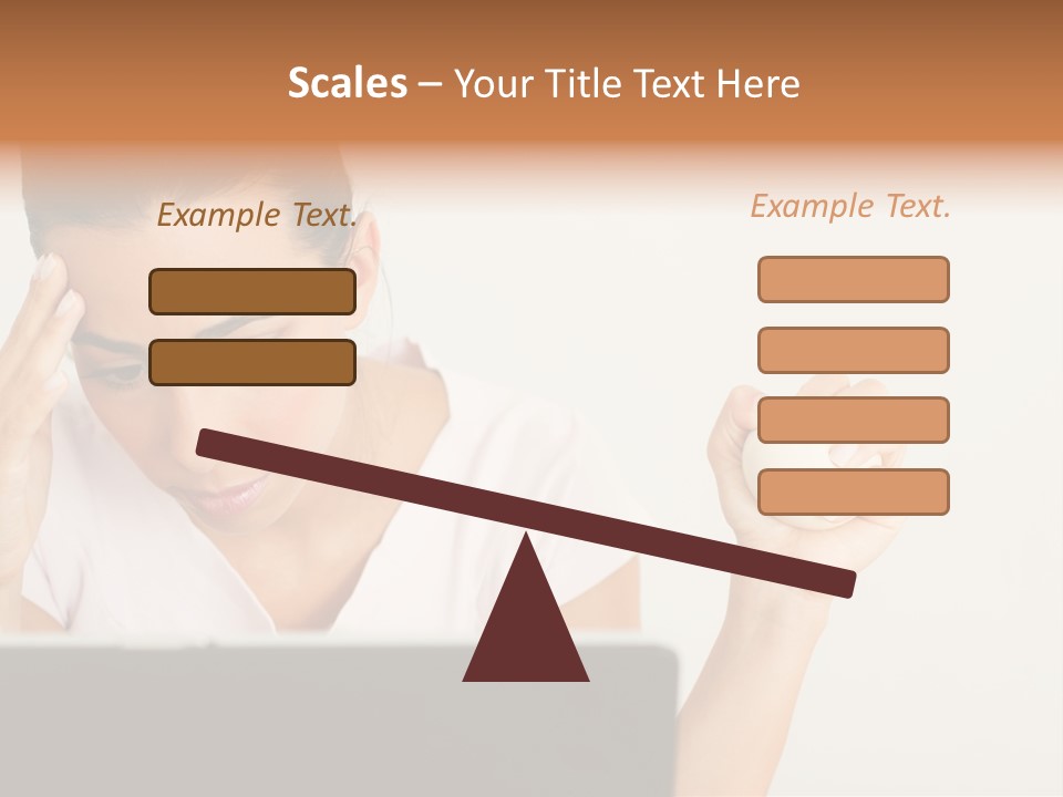 Human Face Young Woman Business PowerPoint Template