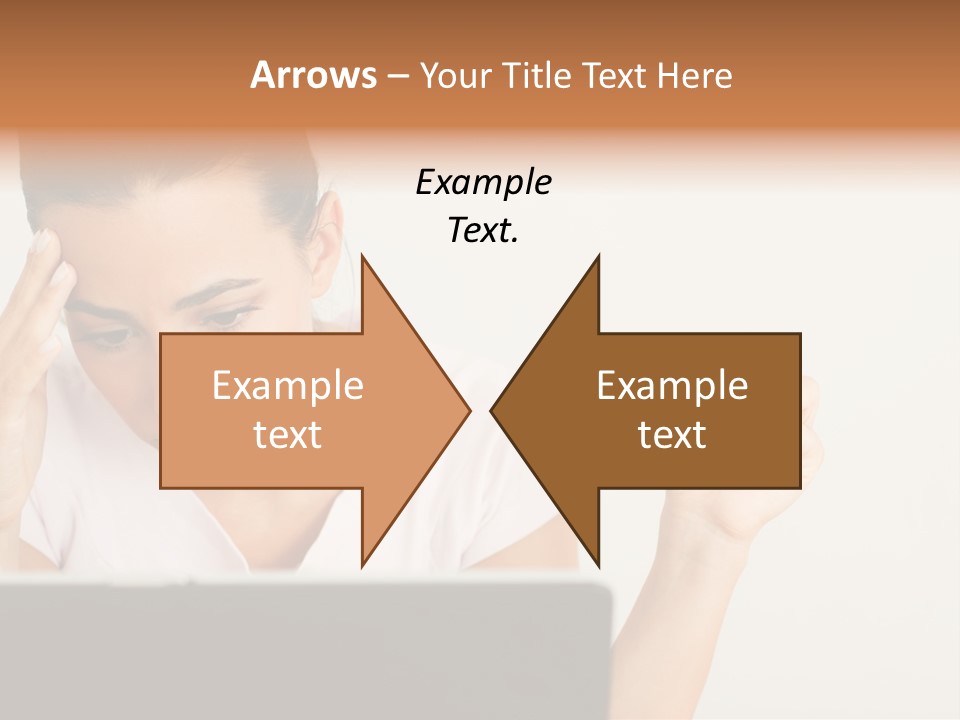 Human Face Young Woman Business PowerPoint Template