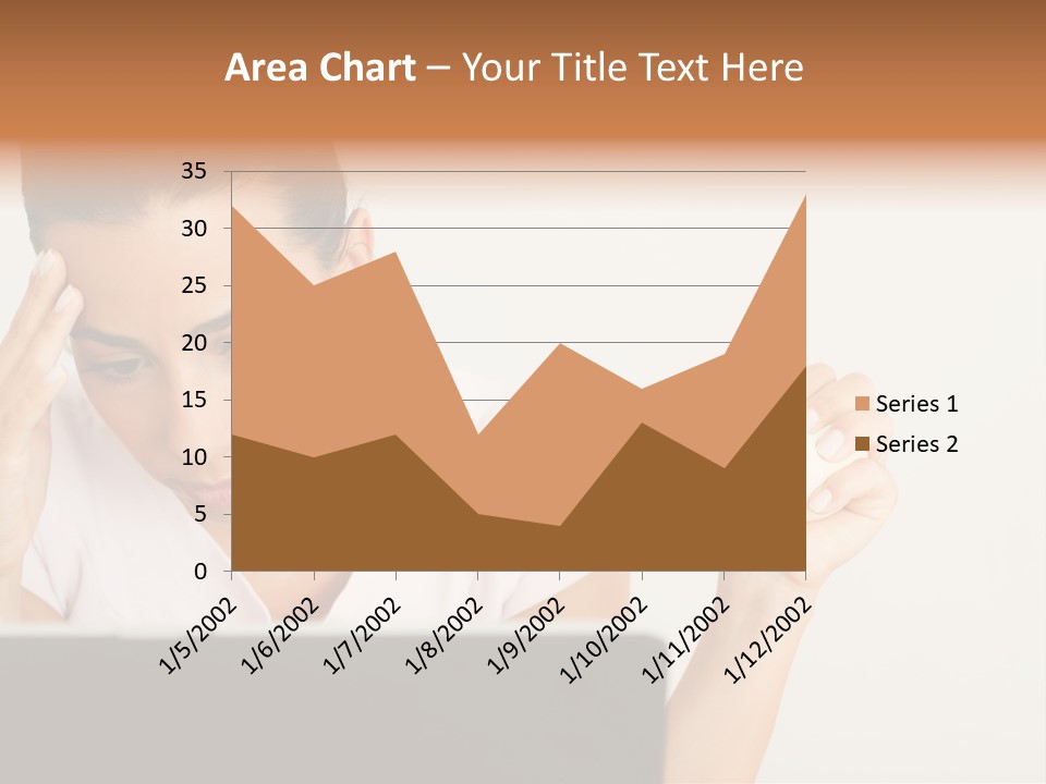 Human Face Young Woman Business PowerPoint Template