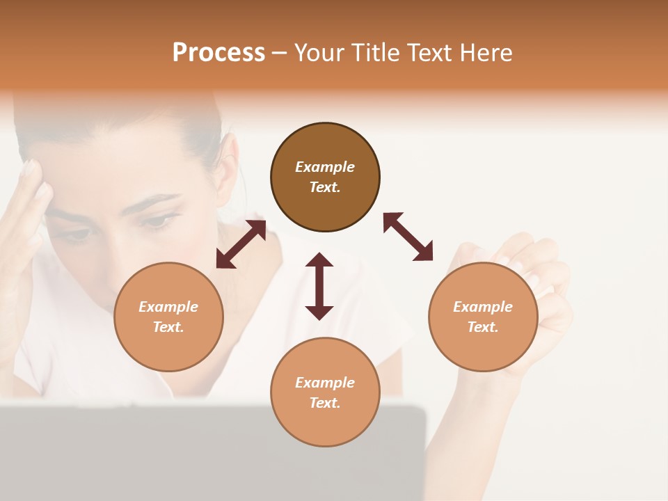 Human Face Young Woman Business PowerPoint Template