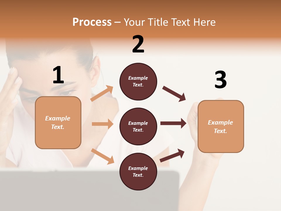 Human Face Young Woman Business PowerPoint Template