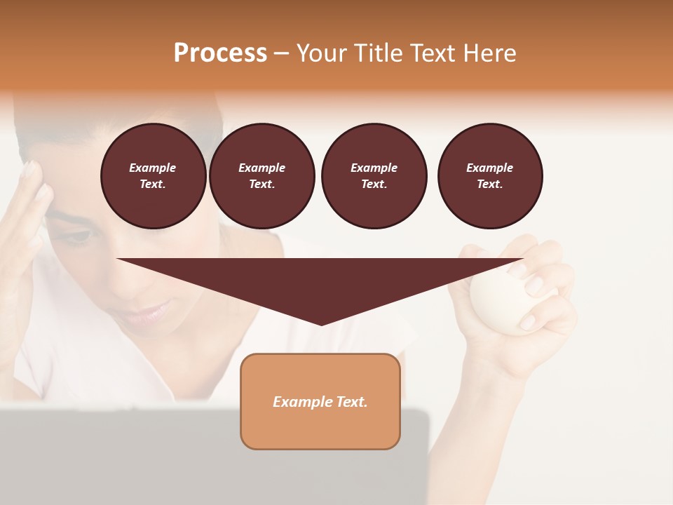 Human Face Young Woman Business PowerPoint Template