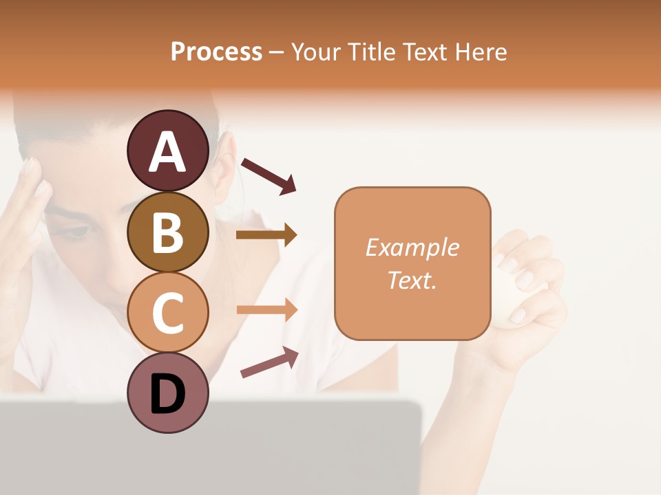 Human Face Young Woman Business PowerPoint Template