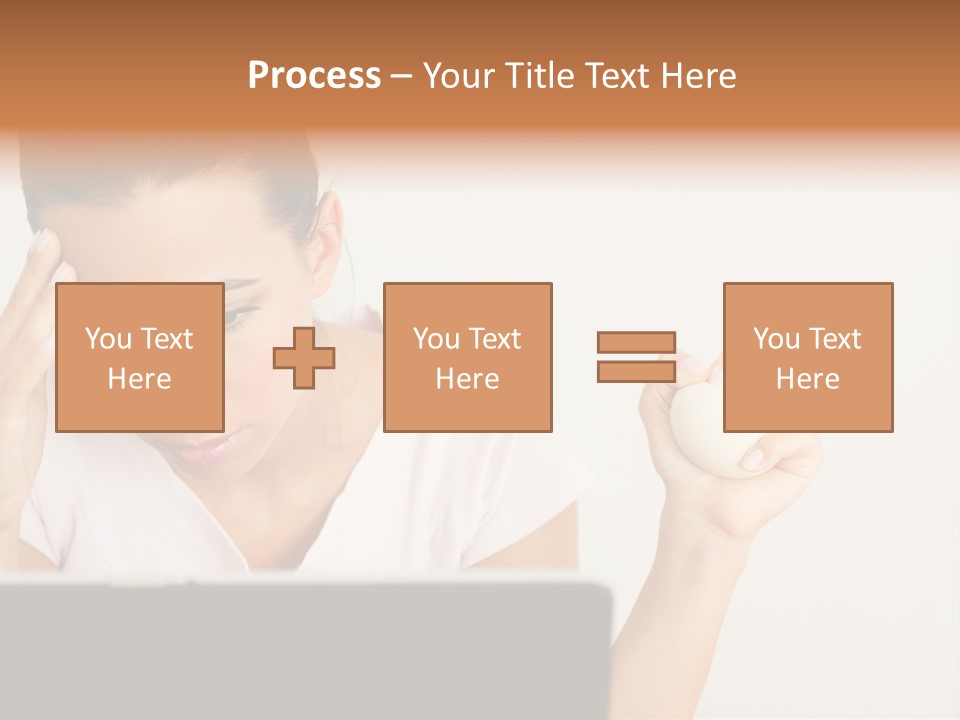 Human Face Young Woman Business PowerPoint Template
