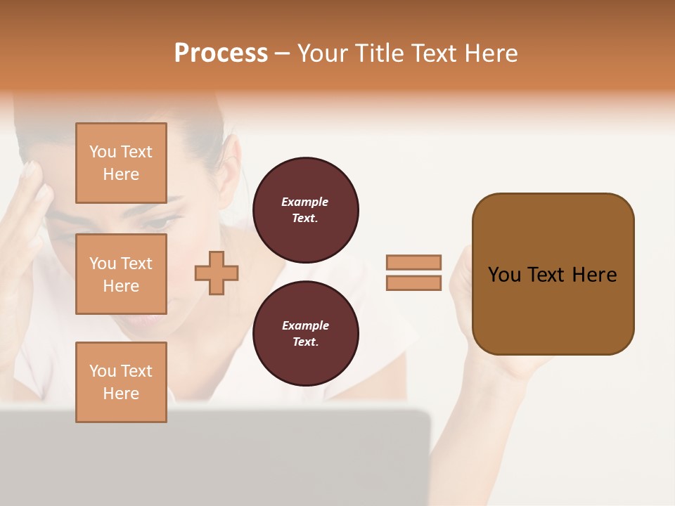 Human Face Young Woman Business PowerPoint Template