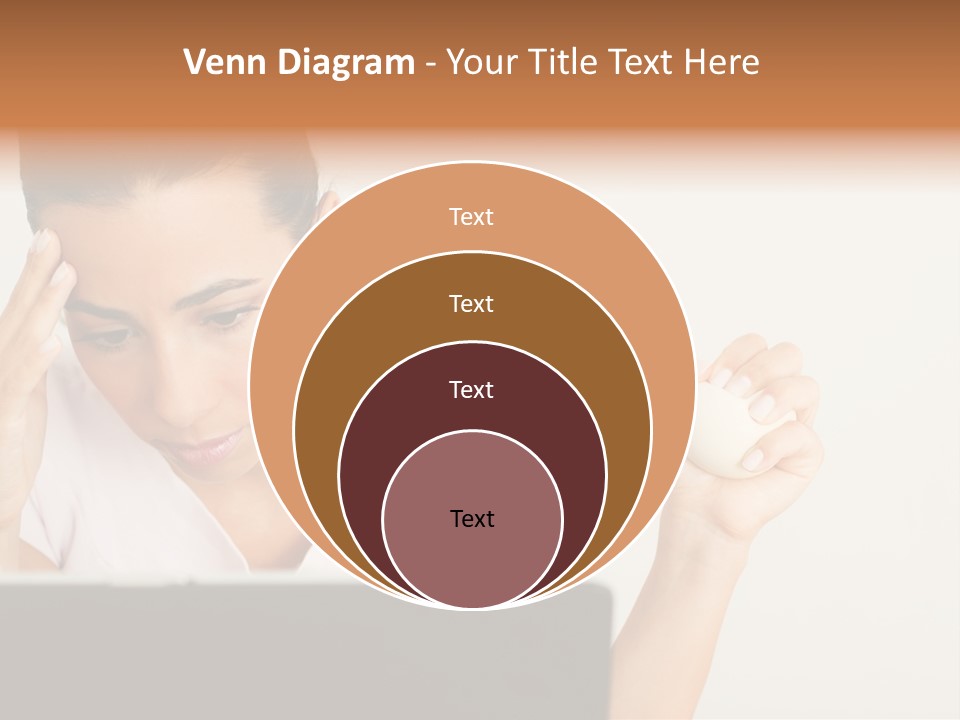 Human Face Young Woman Business PowerPoint Template