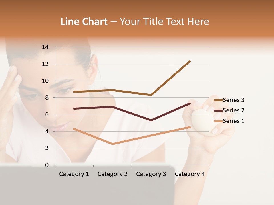 Human Face Young Woman Business PowerPoint Template