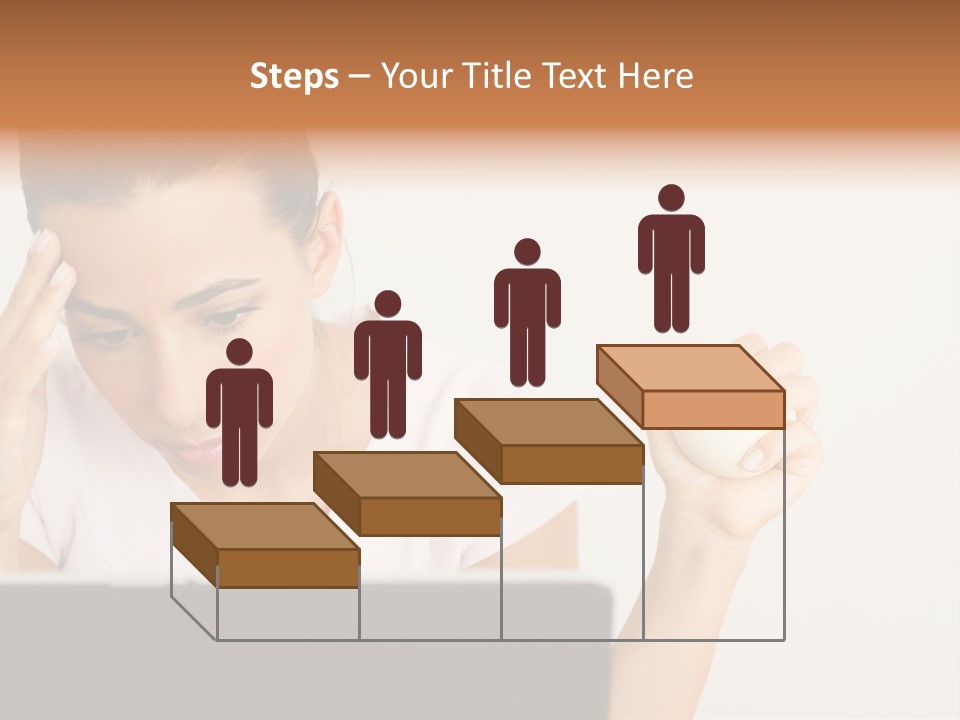 Human Face Young Woman Business PowerPoint Template