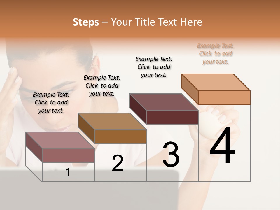 Human Face Young Woman Business PowerPoint Template