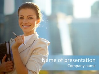 Worker Executive Light PowerPoint Template