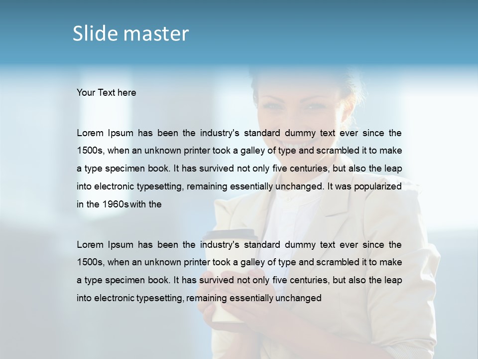 Caucasian Office Young PowerPoint Template