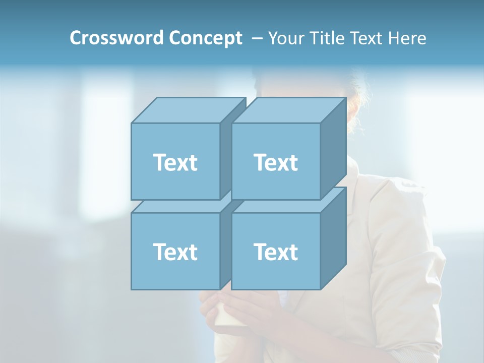 Caucasian Office Young PowerPoint Template