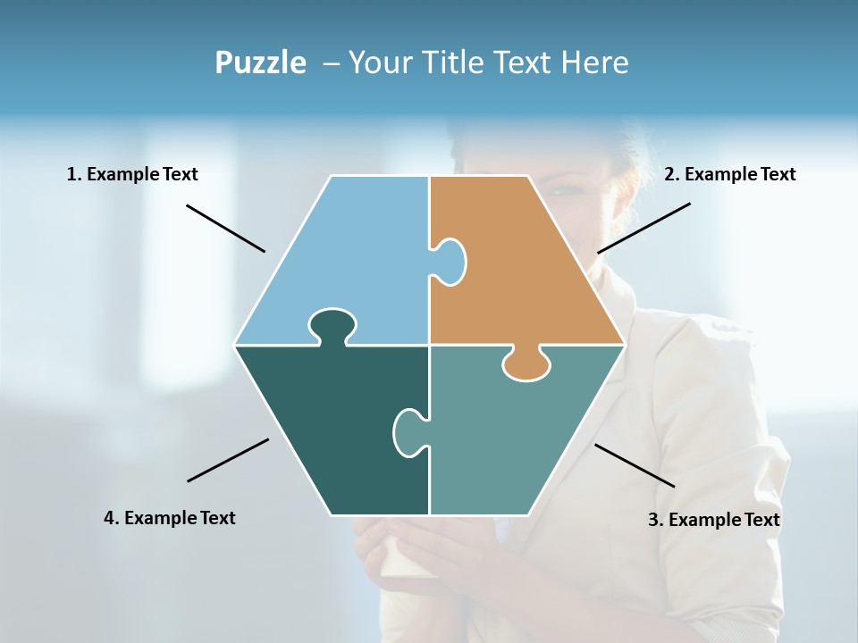 Caucasian Office Young PowerPoint Template