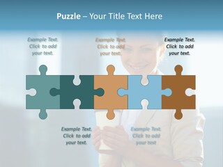 Caucasian Office Young PowerPoint Template