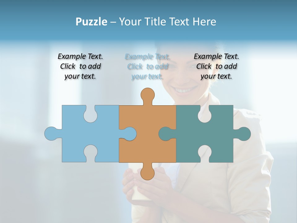 Caucasian Office Young PowerPoint Template