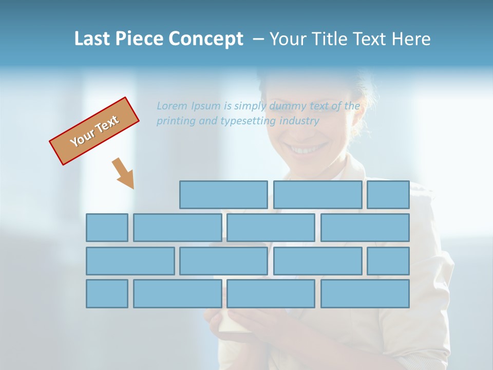 Caucasian Office Young PowerPoint Template