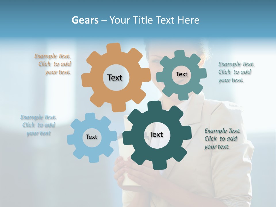 Caucasian Office Young PowerPoint Template