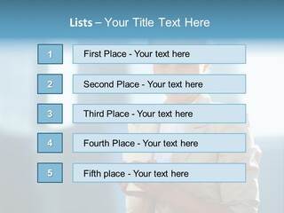 Caucasian Office Young PowerPoint Template