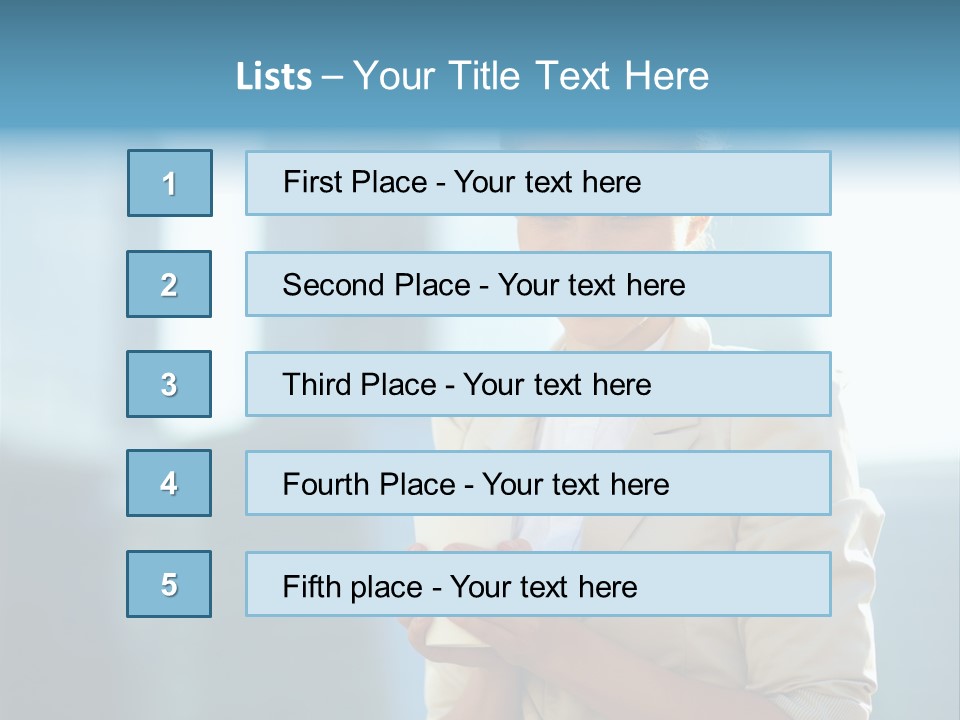 Caucasian Office Young PowerPoint Template