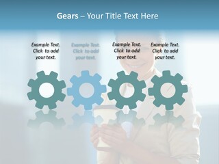 Caucasian Office Young PowerPoint Template