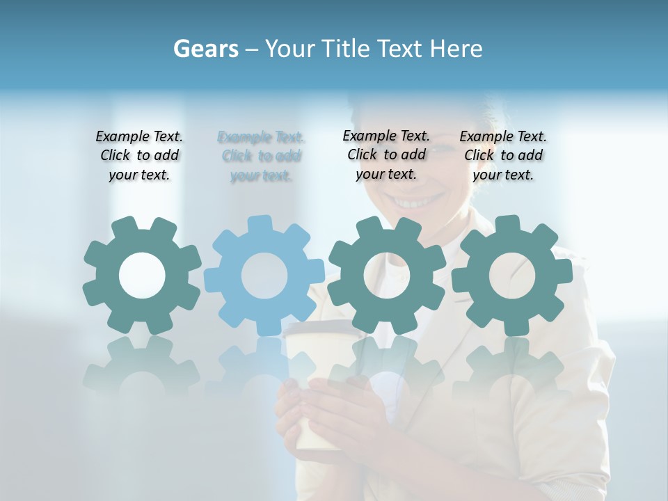 Caucasian Office Young PowerPoint Template