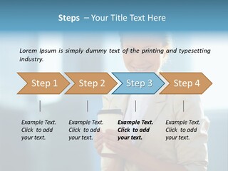 Caucasian Office Young PowerPoint Template