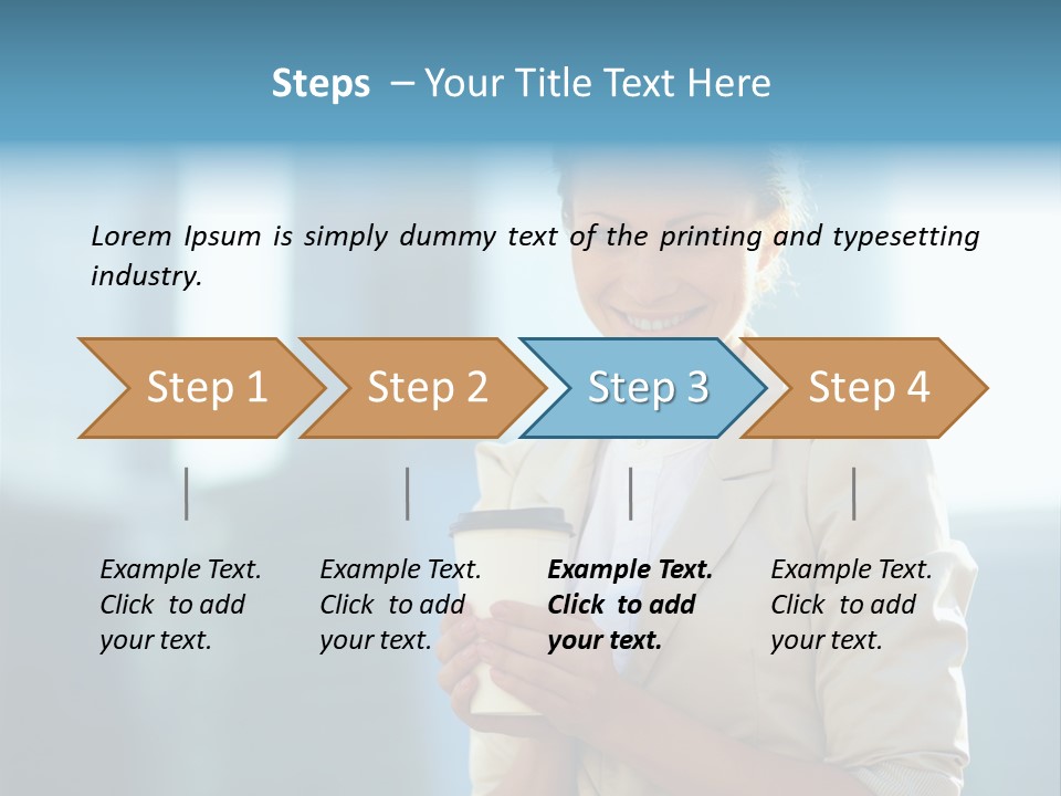 Caucasian Office Young PowerPoint Template