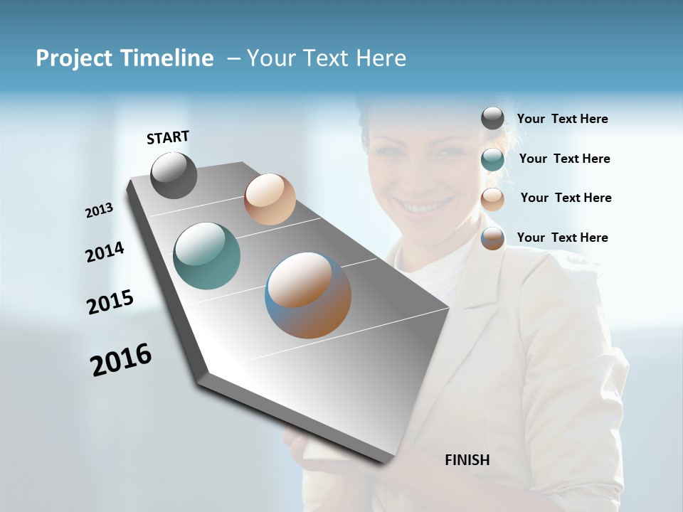 Caucasian Office Young PowerPoint Template