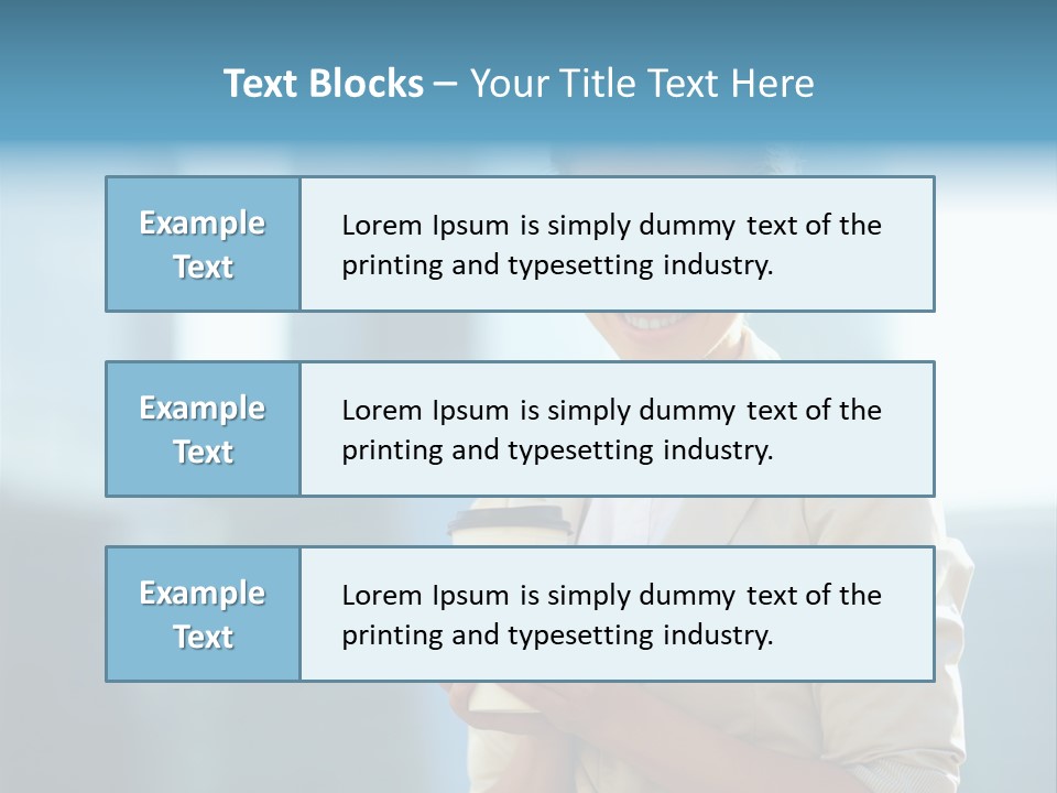 Caucasian Office Young PowerPoint Template