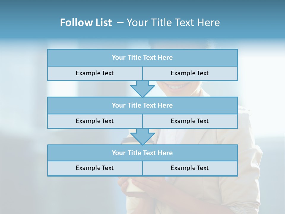 Caucasian Office Young PowerPoint Template
