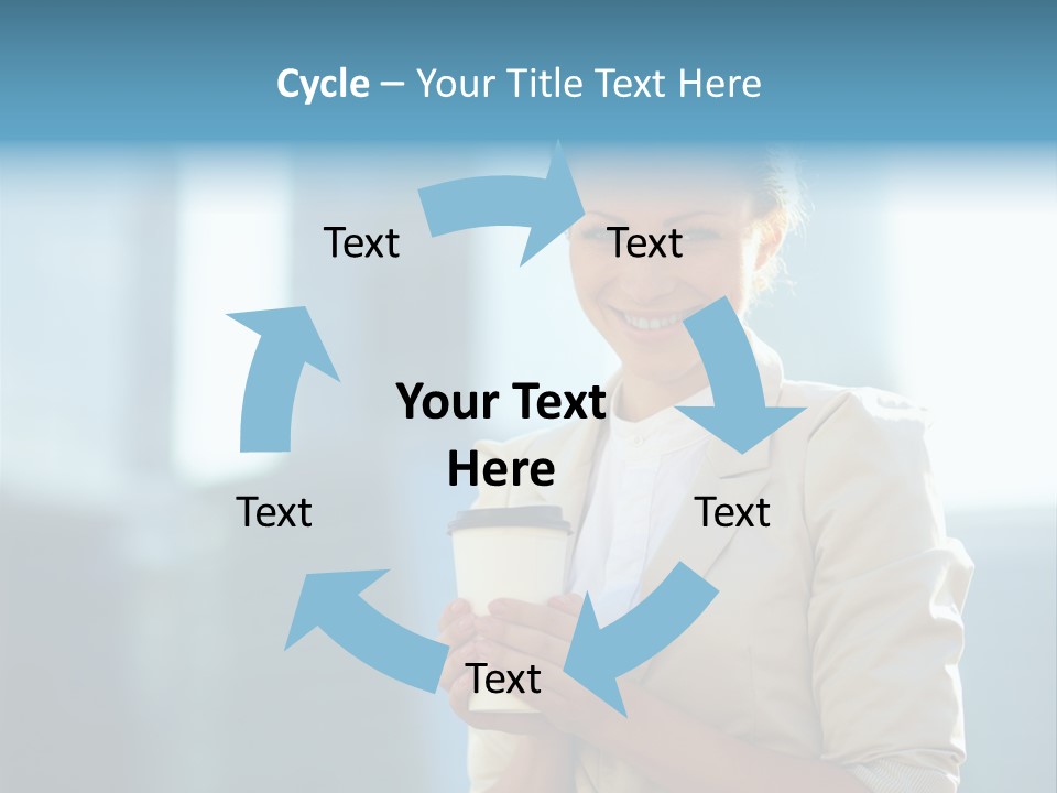 Caucasian Office Young PowerPoint Template