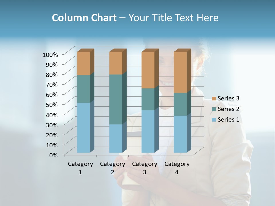 Caucasian Office Young PowerPoint Template