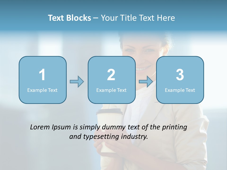 Caucasian Office Young PowerPoint Template